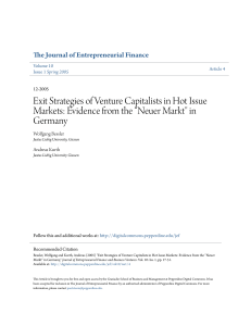 Exit Strategies of Venture Capitalists in Hot Issue Markets: Evidence