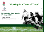 Steve Savage`s Presentation on the Team of Three