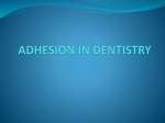 adhesion in dentistry