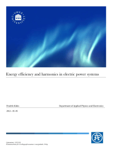 Energy efficiency and harmonics in electric power systems