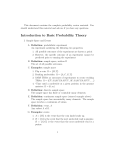 Introduction to Basic Probability Theory
