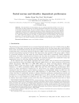Social norms and identity dependent preferences
