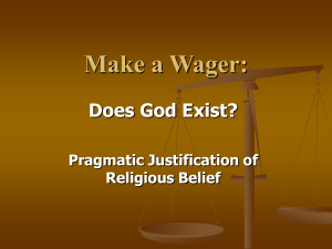 Pascal`s Wager