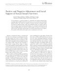 Positive and negative adjustment and social support of sexual