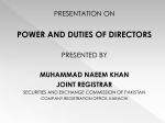 Presentation On Power And Duties Of Directors