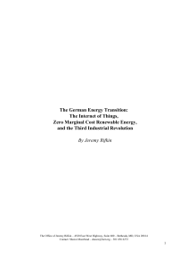 The German Energy Transition: The Internet of Things, Zero