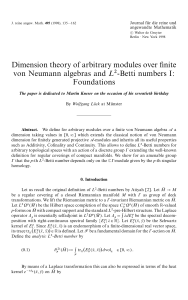 Dimension theory of arbitrary modules over finite von Neumann