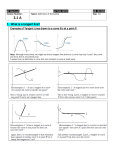 2.1: The Derivative and Tangent Line Problem