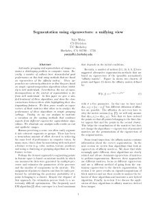 Segmentation using eigenvectors: a unifying view