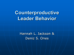 Counterproductive Leader Behavior