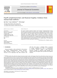 Payoff complementarities and financial fragility Evidence from
