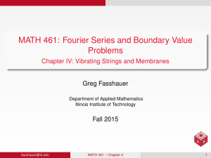MATH 461: Fourier Series and Boundary Value Problems