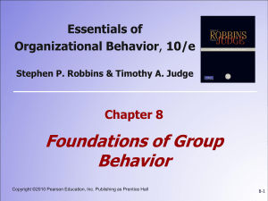 8: Foundations of Group Behavior
