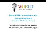 WDL Presentation - World Digital Library