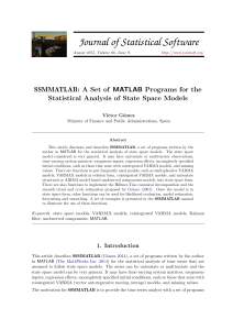 SSMMATLAB: A Set of MATLAB Programs for the Statistical Analysis