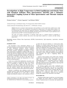 Investigations at High Temperature in Both Equilibrium and Kinetic