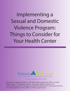 Implementing a Sexual and Domestic Violence Program