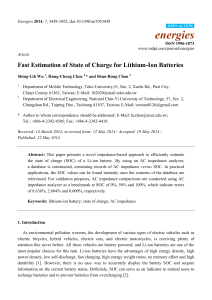 Fast Estimation of State of Charge for Lithium-Ion Batteries
