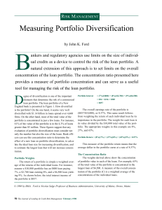 Measuring Portfolio Diversification