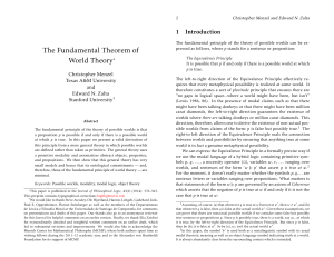 The Fundamental Theorem of World Theory
