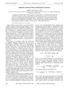 Adiabatic Geometric Phases and Response Functions