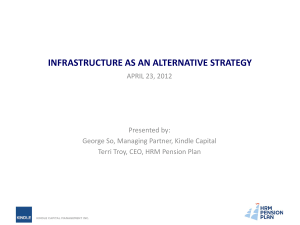 infrastructure as an alternative strategy