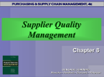 Giunipero – Patterson Supplier Quality Management Chapter 8