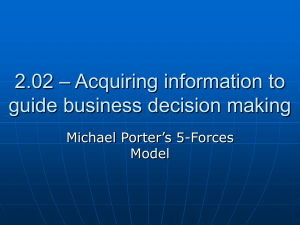 2.02a Business Decision making using Porters 5 forces link