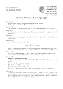 Exercise Sheet no. 1 of “Topology”