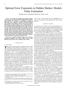 Optimal error exponents in hidden markov models order estimation