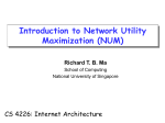Introduction to Network Utility Maximization (NUM)