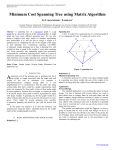 Minimum Cost Spanning Tree using Matrix Algorithm