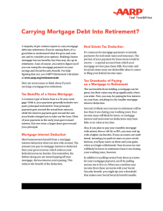 Carrying Mortgage Debt Into Retirement