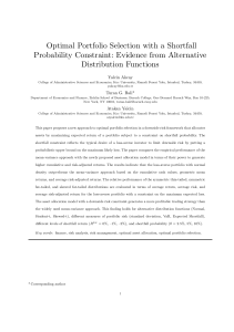 Optimal Portfolio Selection with a Shortfall Probability Constraint