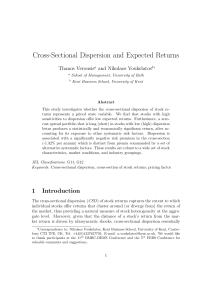 Cross-Sectional Dispersion and Expected Returns