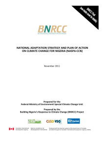 national adaptation strategy and plan of action on climate change for