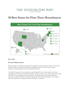 10 Best States for First-Time Homebuyers