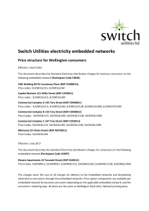 Switch Utilities Wellington EN Pricing Methodology 01 Jul 2017