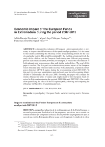Economic impact of the European Funds in Extremadura during the
