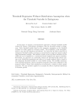 Threshold Regression Without Distribution Assumption when the