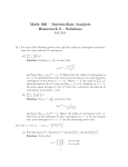 Math 500 – Intermediate Analysis Homework 8 – Solutions