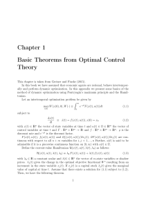Chapter 1 Basic Theorems from Optimal Control Theory