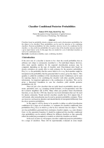 Classifier Conditional Posterior Probabilities