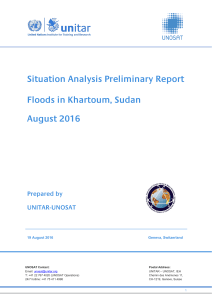 Situation Analysis Preliminary Report Floods in Khartoum