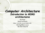 Intro to MIMD Architectures