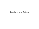 Markets and Prices