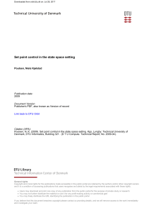 Set point control in the state space setting