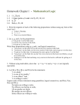 Homework Chapter 1 - Mathematical Logic