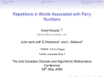 Repetitions in Words Associated with Parry Numbers