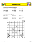 Ordered Pairs Ordered Pairs